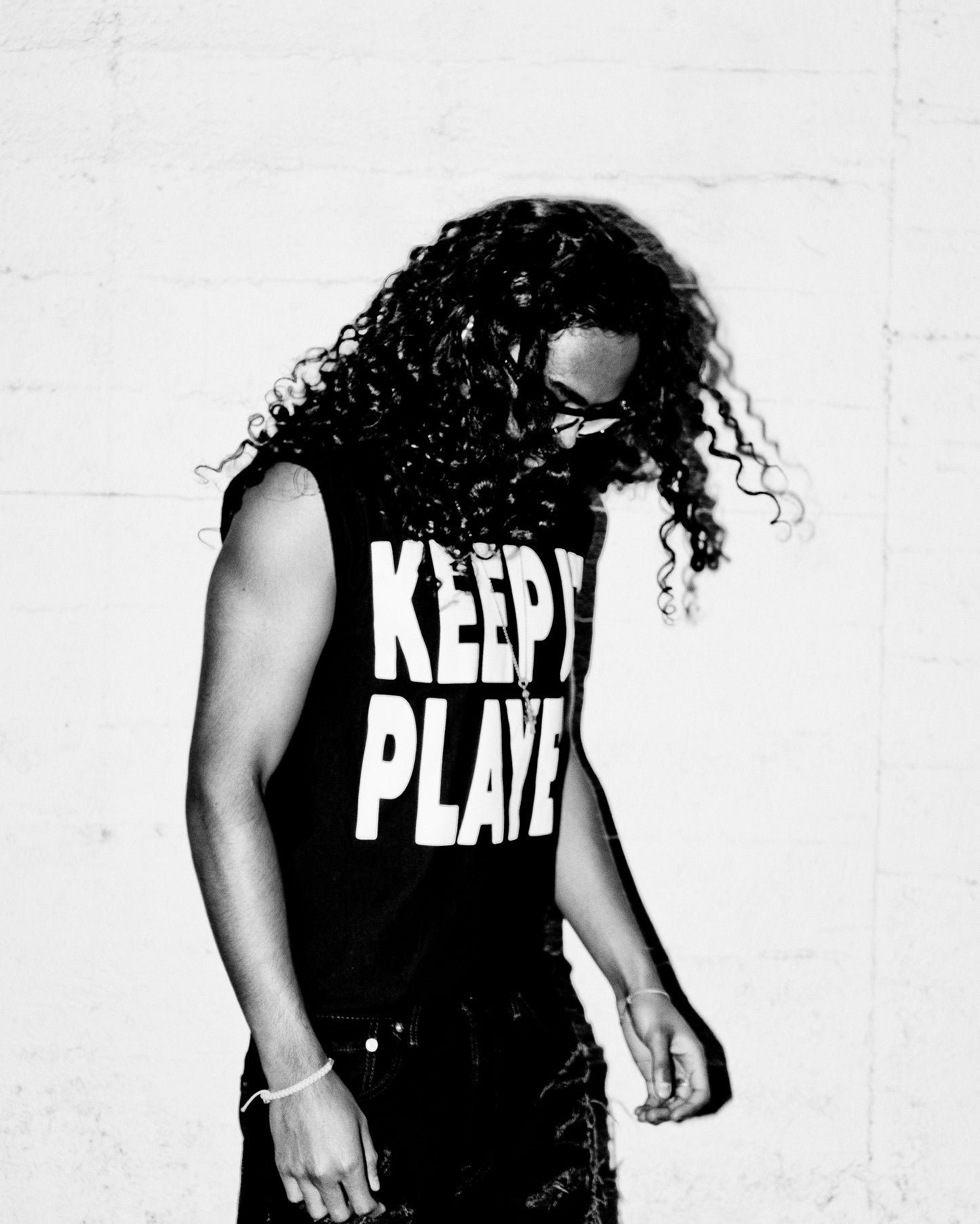 Slogan Tee 'KEEP IT PLAYER' - Black