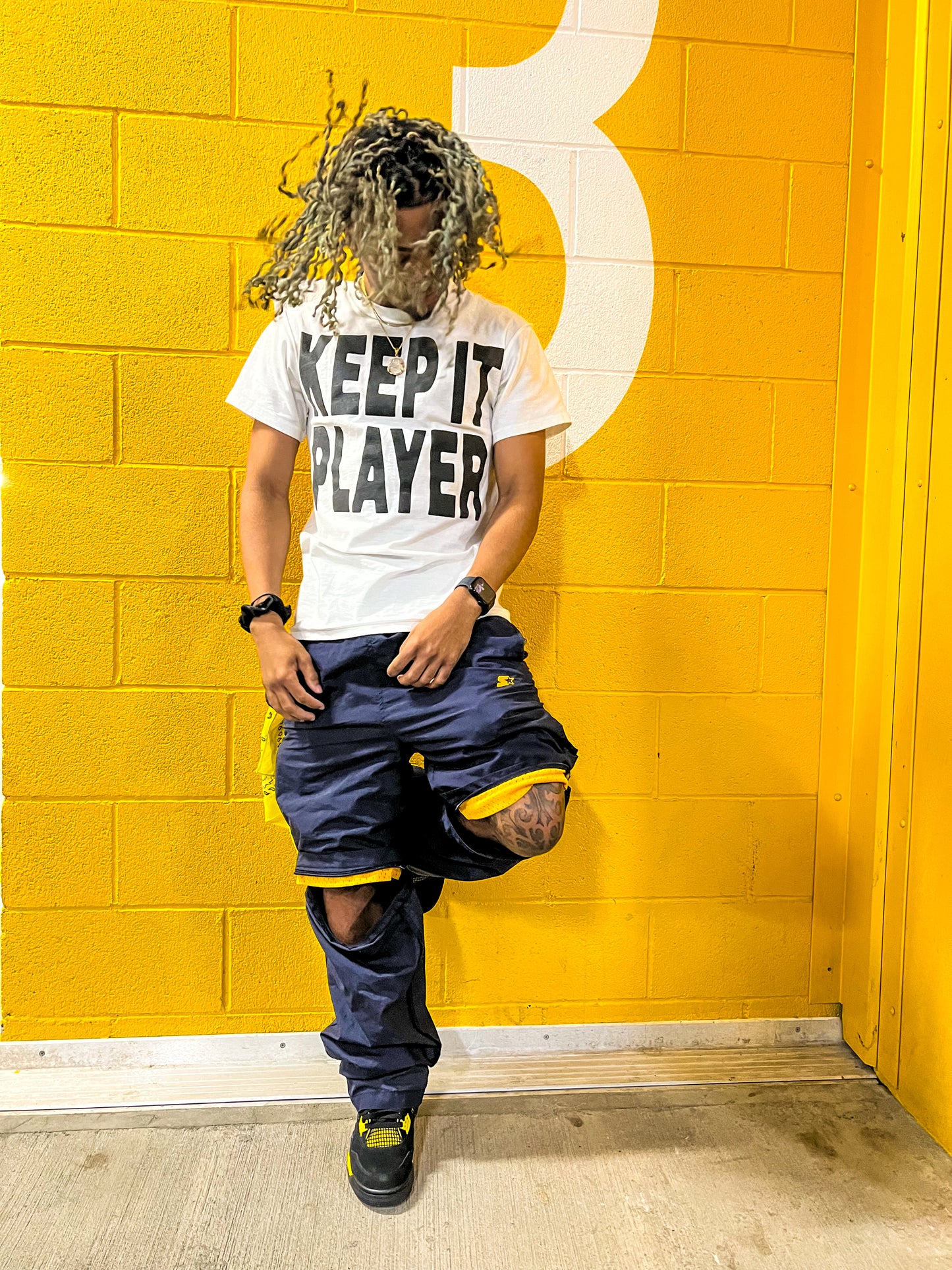 Slogan Tee 'KEEP IT PLAYER' - White